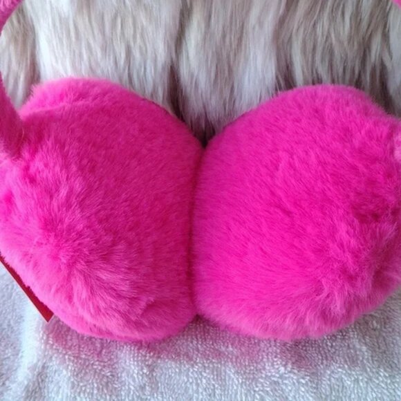 NWT JUICY COUTURE Hot Pink Earmuffs Winter Warmers - Picture 7 of 10